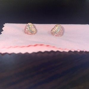Juicy couture heart stud earrings